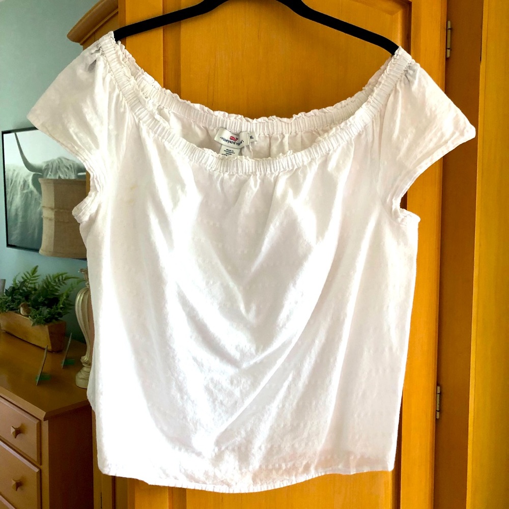 Vineyard Vines Off-Shoulder Lined Blouse